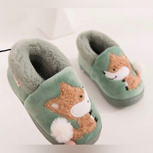 Toddler Boys Girls Slippers Fluffy Little Kids House Slippers Warm Fur Cute